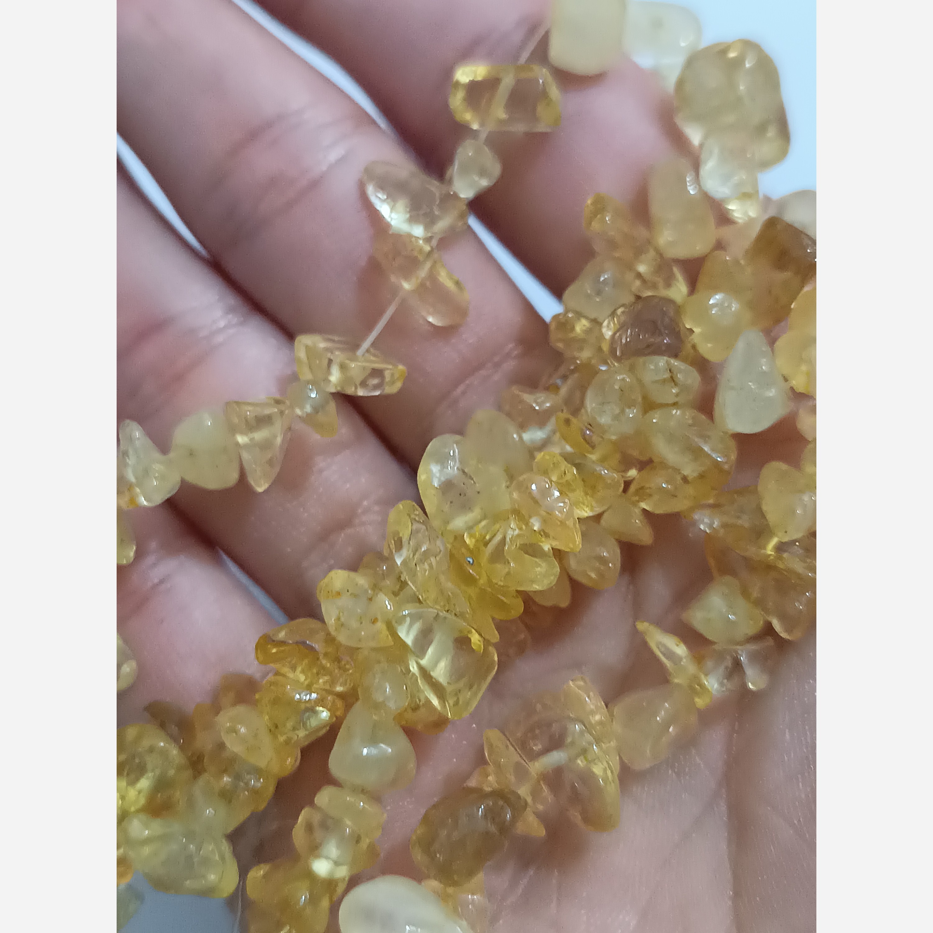 مهره سنگ سیترین دفرمه اصل و معدنی