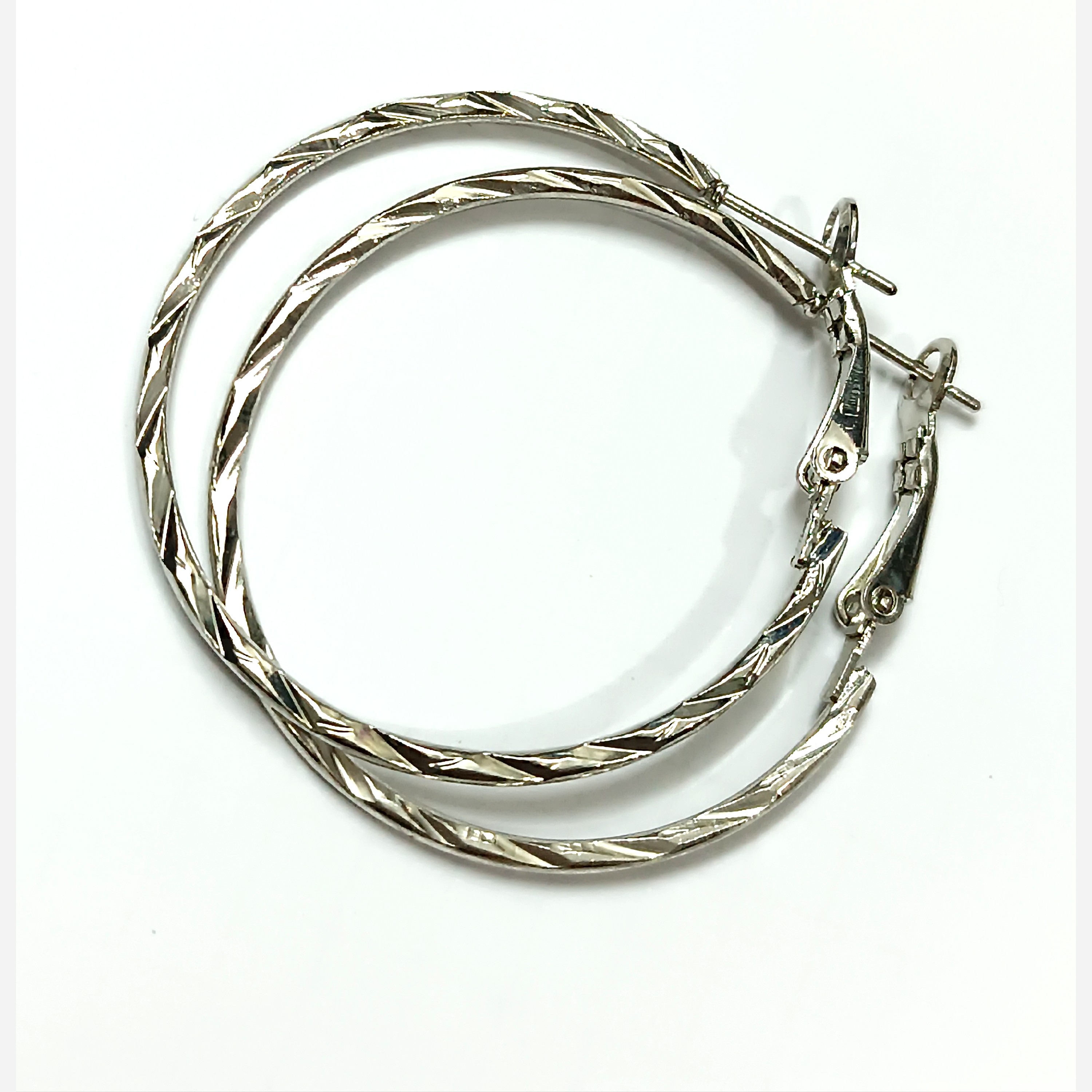 گوشواره نقره ای طرح حلقه ای 4 سانتی کد03
