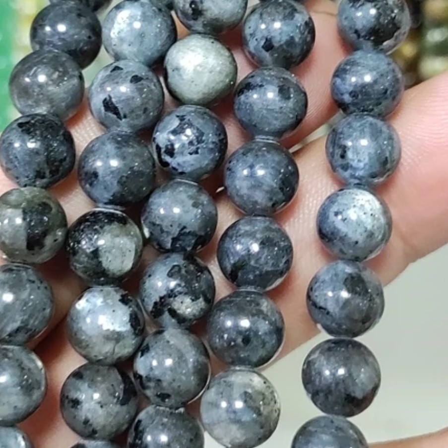 مهره سنگ مون استون دودی سایز 8 با تلالو نور