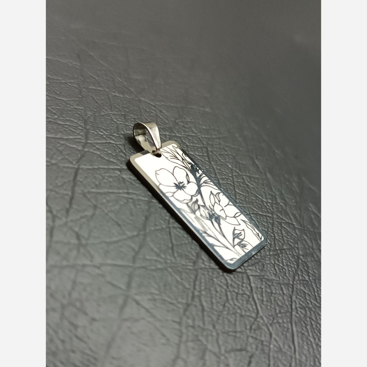 گردنبند استیل زنانه دخترانه مدل گل