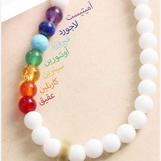 گردنبند و دستبند هفت سنگ اصلی پر انرژی پر خواص